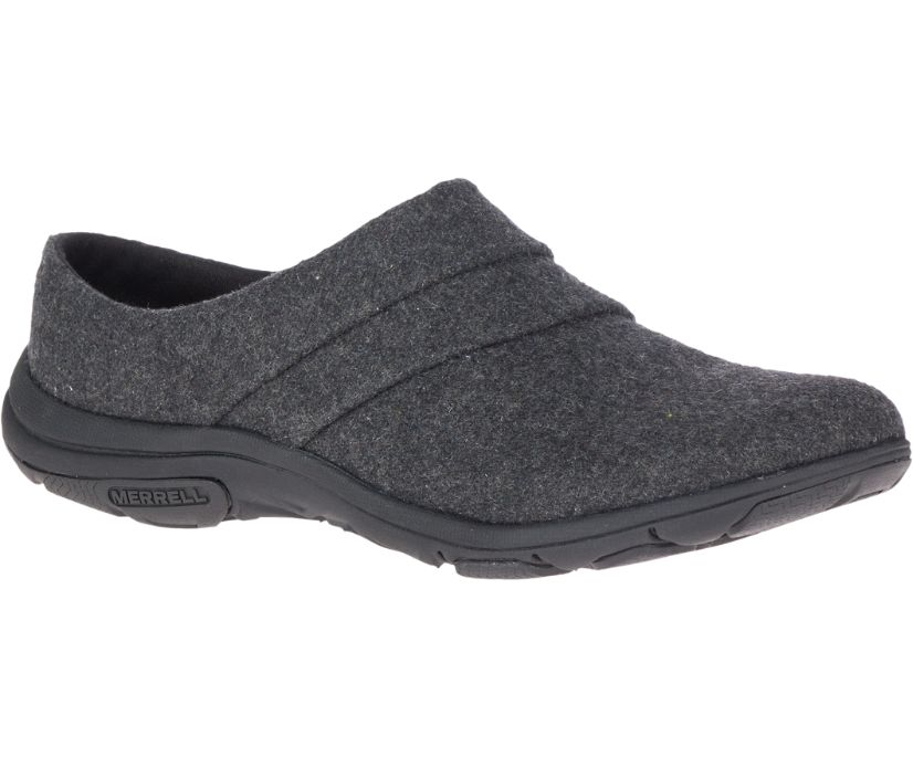 Buty Merrell Dassie Stitch Slide Wool - Slip Ons Damskie Merrell - Czarne [HNTRG-3614]